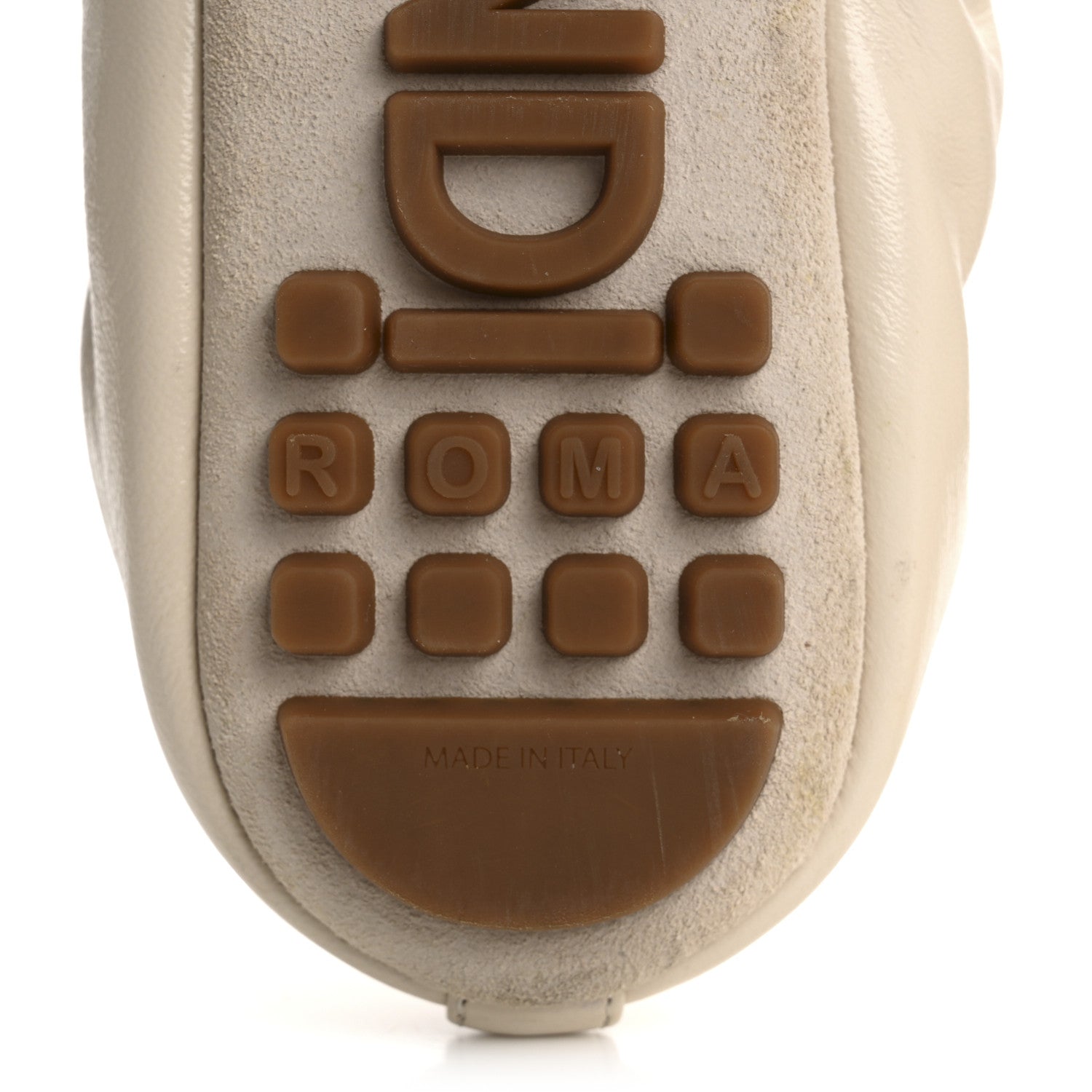 Fendi Vitello Filo Ballerina Flats 35 Shell 8 of 12