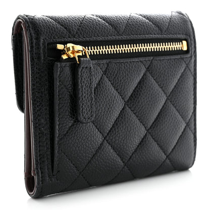 Chanel Caviar Quilted Compact Flap Wallet Black 3 of 9