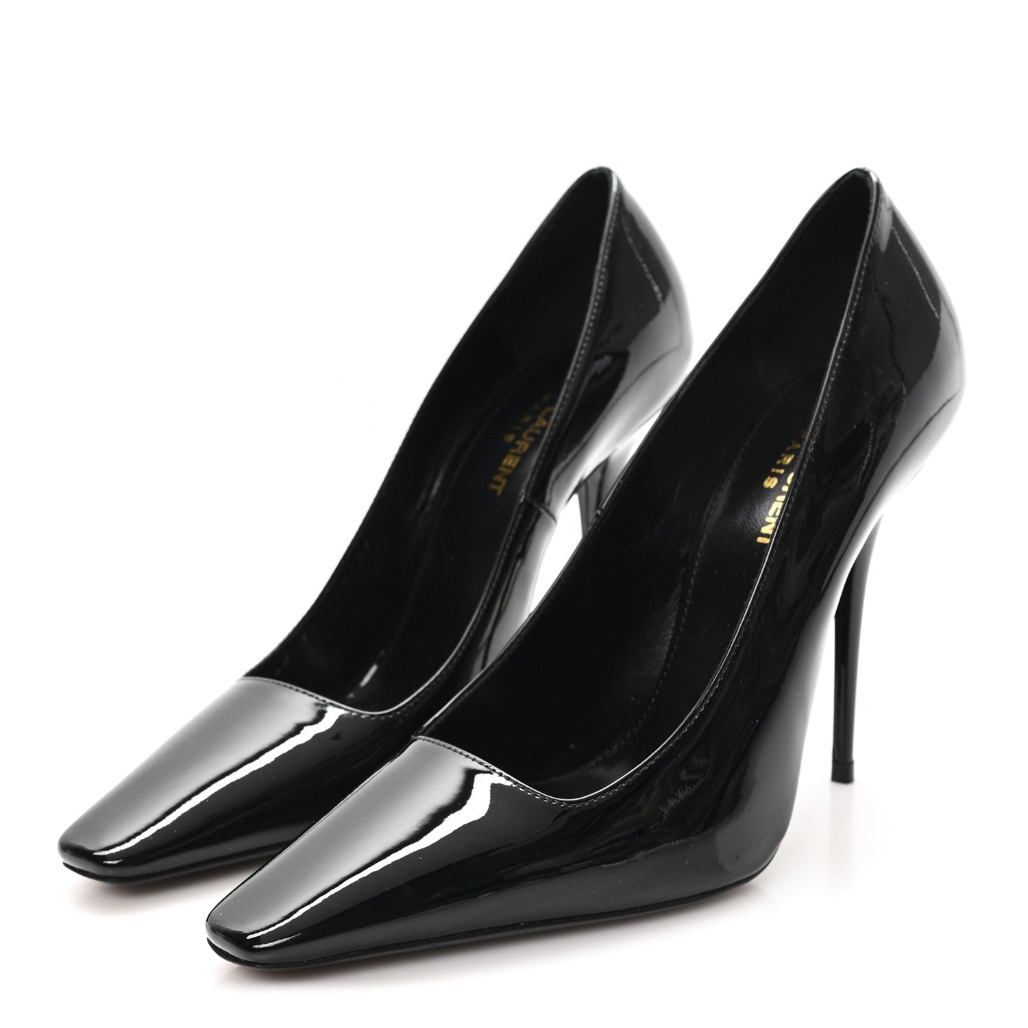 Saint Laurent Patent Instinct Pumps 37 Black 4 of 10