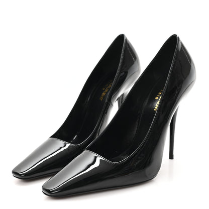 Saint Laurent Patent Instinct Pumps 37 Black 4 of 10