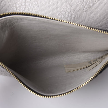 Burberry Signature Grain Calfskin Check Embossed Small Canterbury Tote Stone White 7 of 12