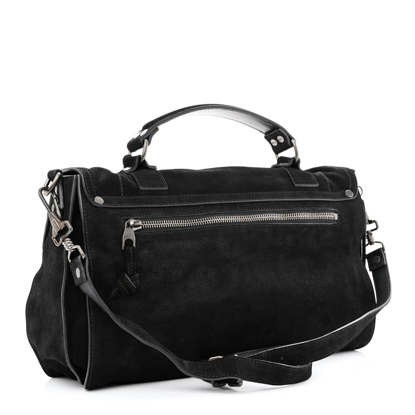 Suede Medium PS1 Satchel Black
