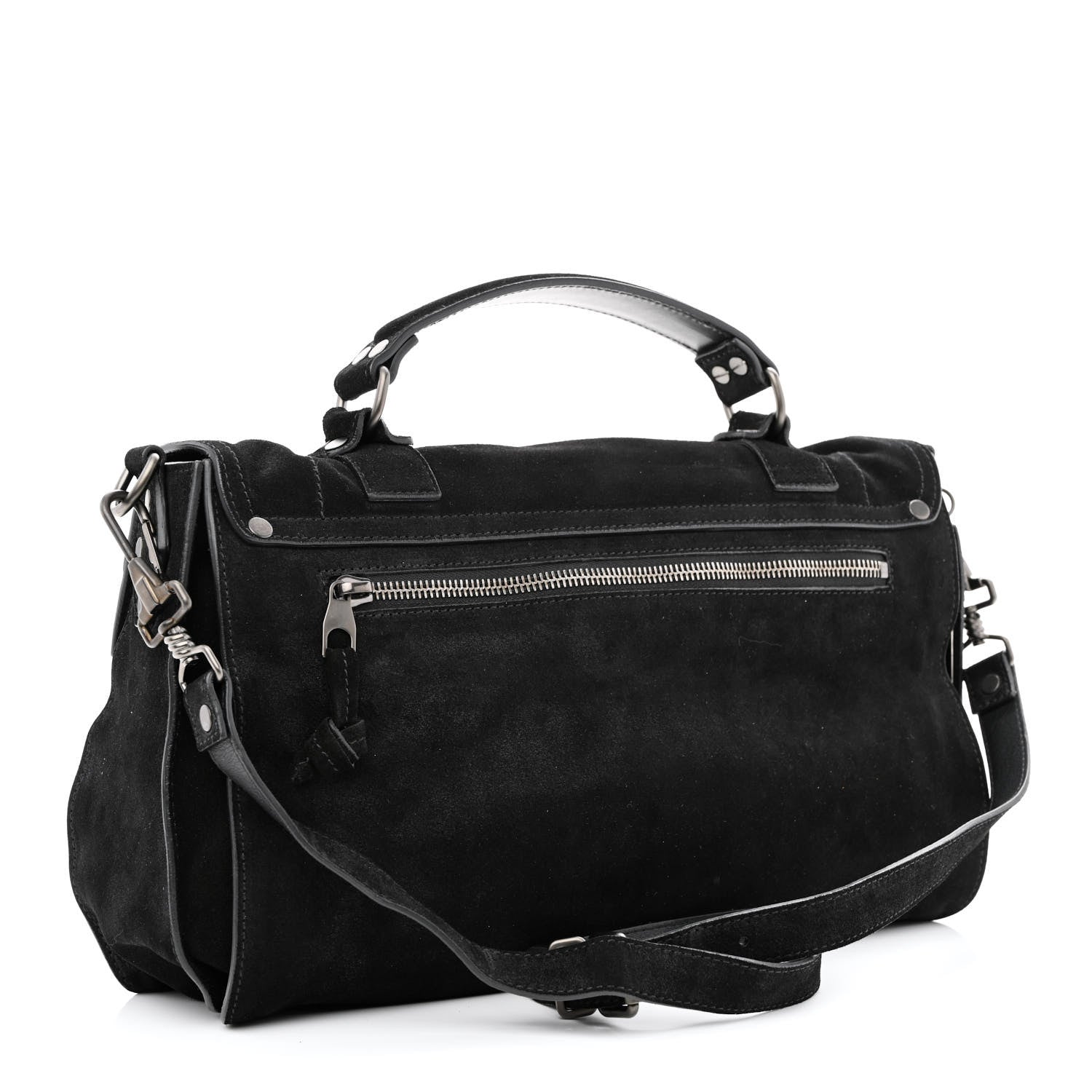 Proenza Schouler Suede Medium PS1 Satchel Black 3 of 10