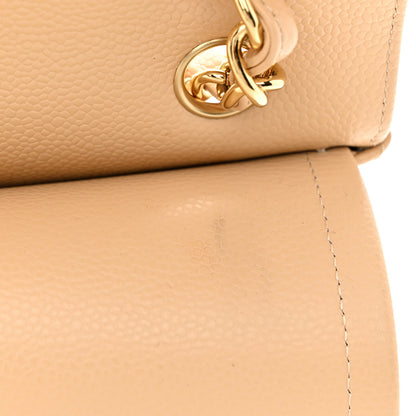 Chanel Caviar Quilted Jumbo Double Flap Beige 14 of 18