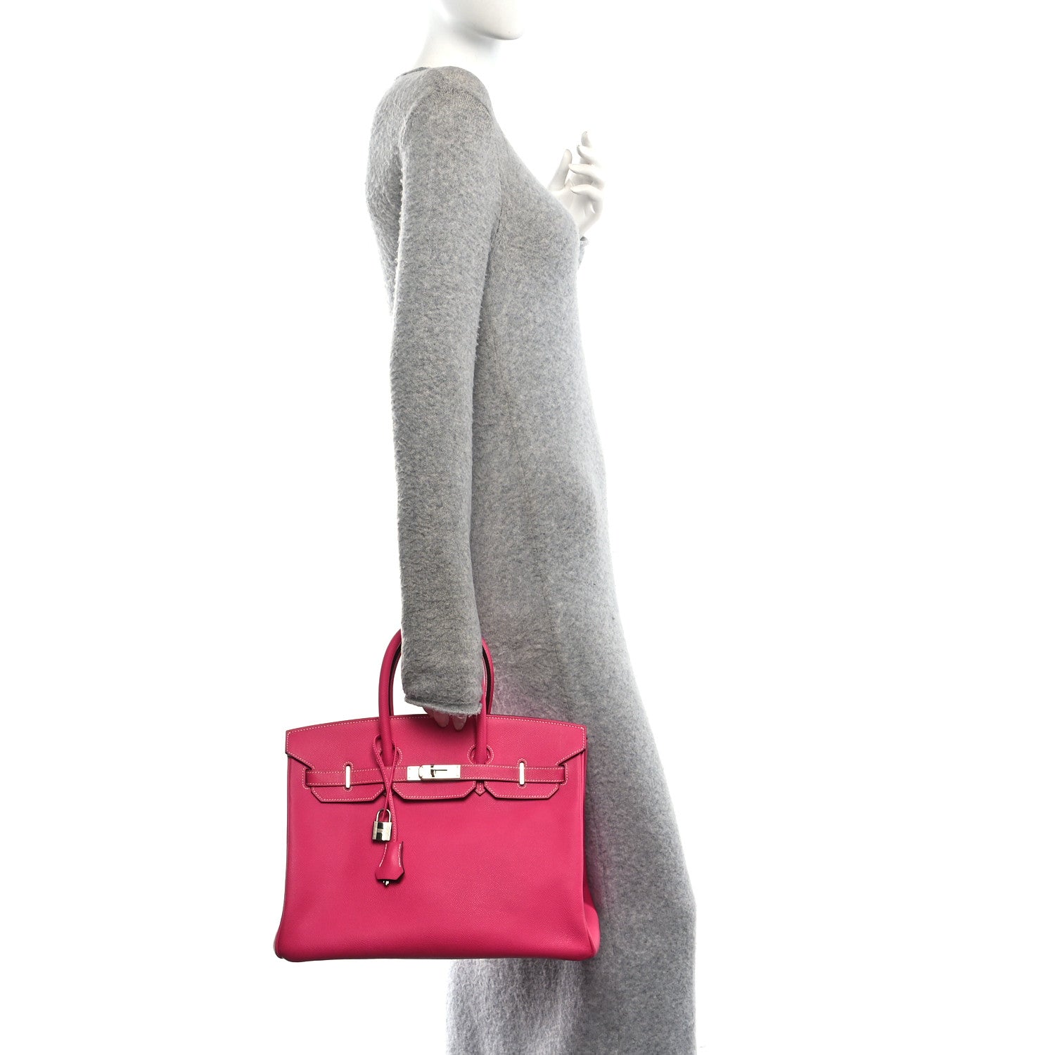 Hermes Epsom Candy Birkin 35 Rose Tyrien Tosca 2 of 13