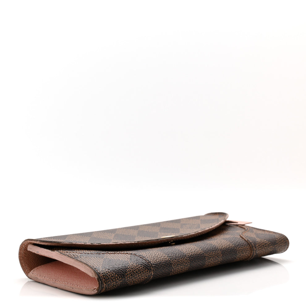 Louis Vuitton Damier Ebene Caissa Wallet Rose Ballerine 1834594 ...