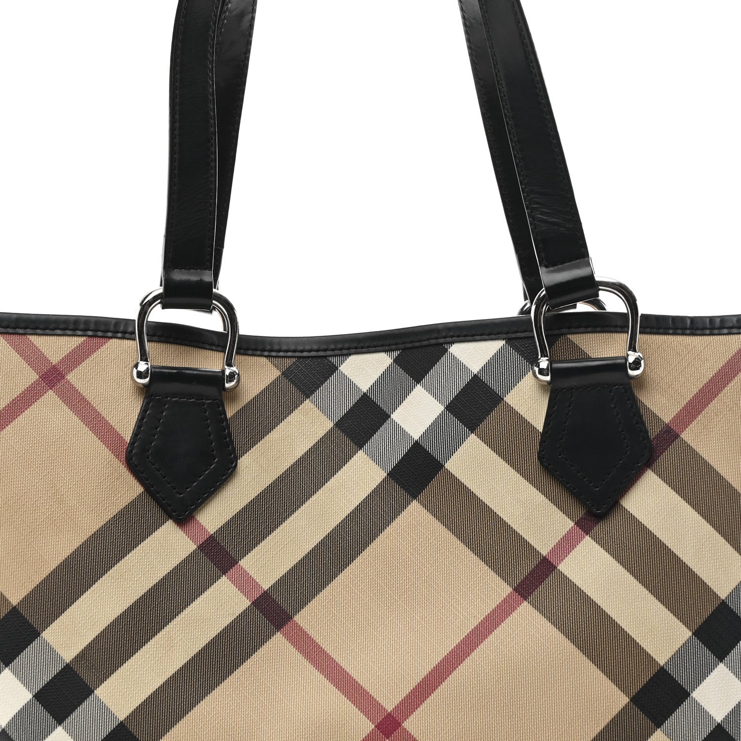 Burberry Nova Check Large Nickie Tote Black 8 of 10