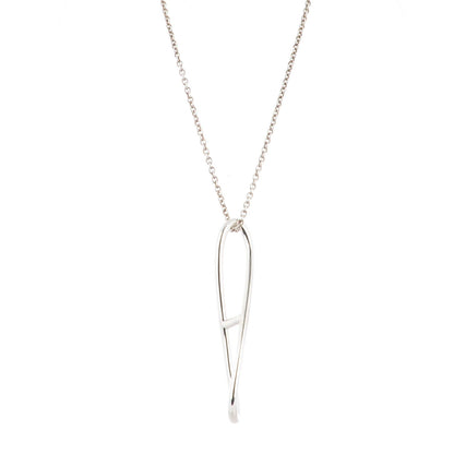 Hermes Sterling Silver Looping Pendant Necklace GM 1 of 5