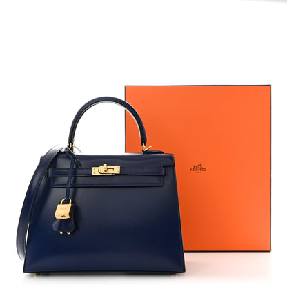 Hermes Box Kelly Sellier 25 Bleu Saphir 11 of 11