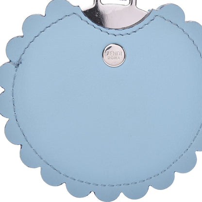 Fendi Calfskin Flowerland Mirror Key Chain Blue 3 of 5