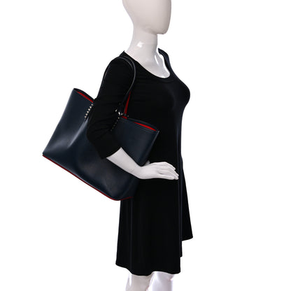 Christian Louboutin Calfskin Spikes East West Cabata Tote Navy 2 of 10