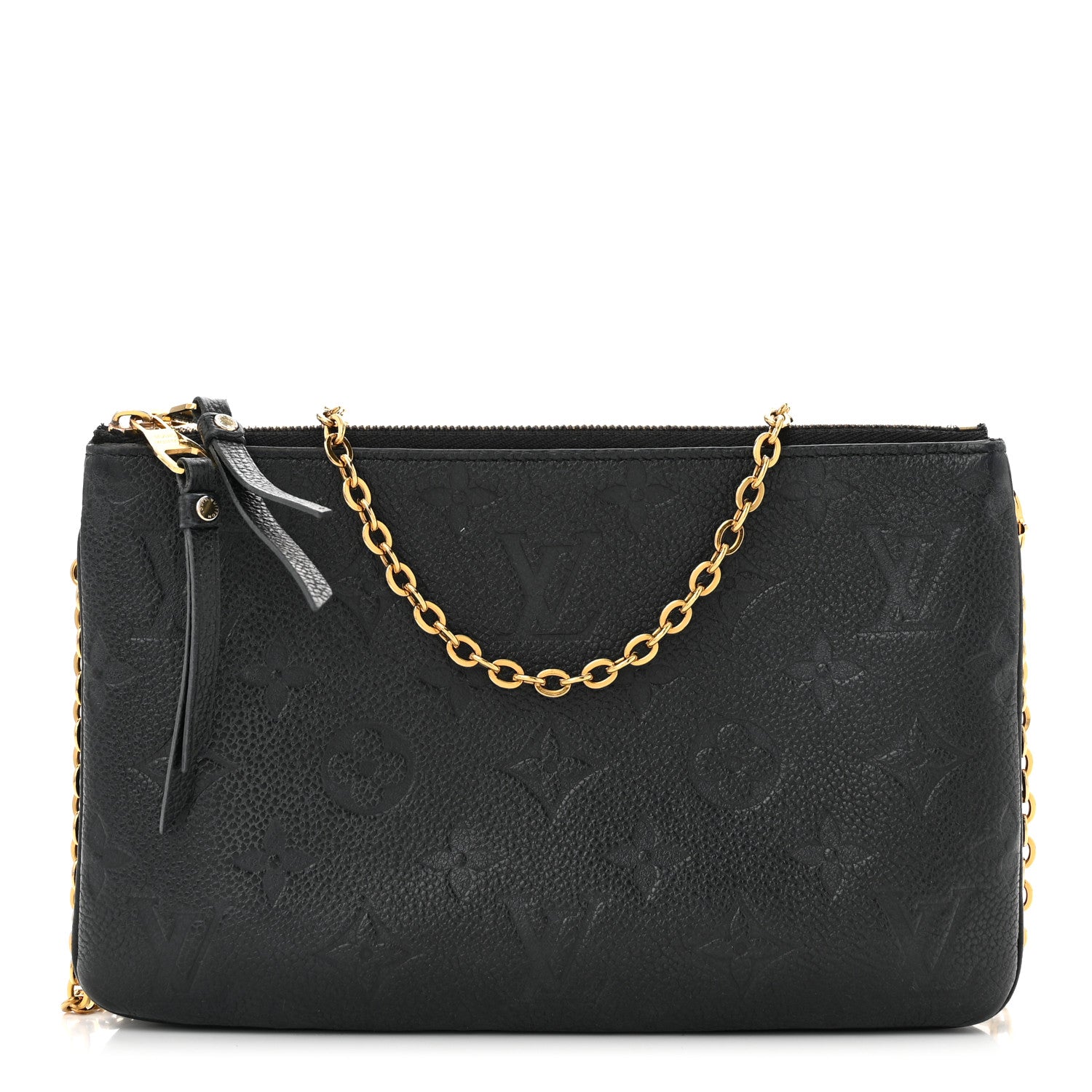 Louis Vuitton Empreinte Double Zip Pochette Black 1 of 12
