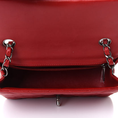 Chanel Lambskin Quilted Mini Rectangular Flap Red 5 of 12