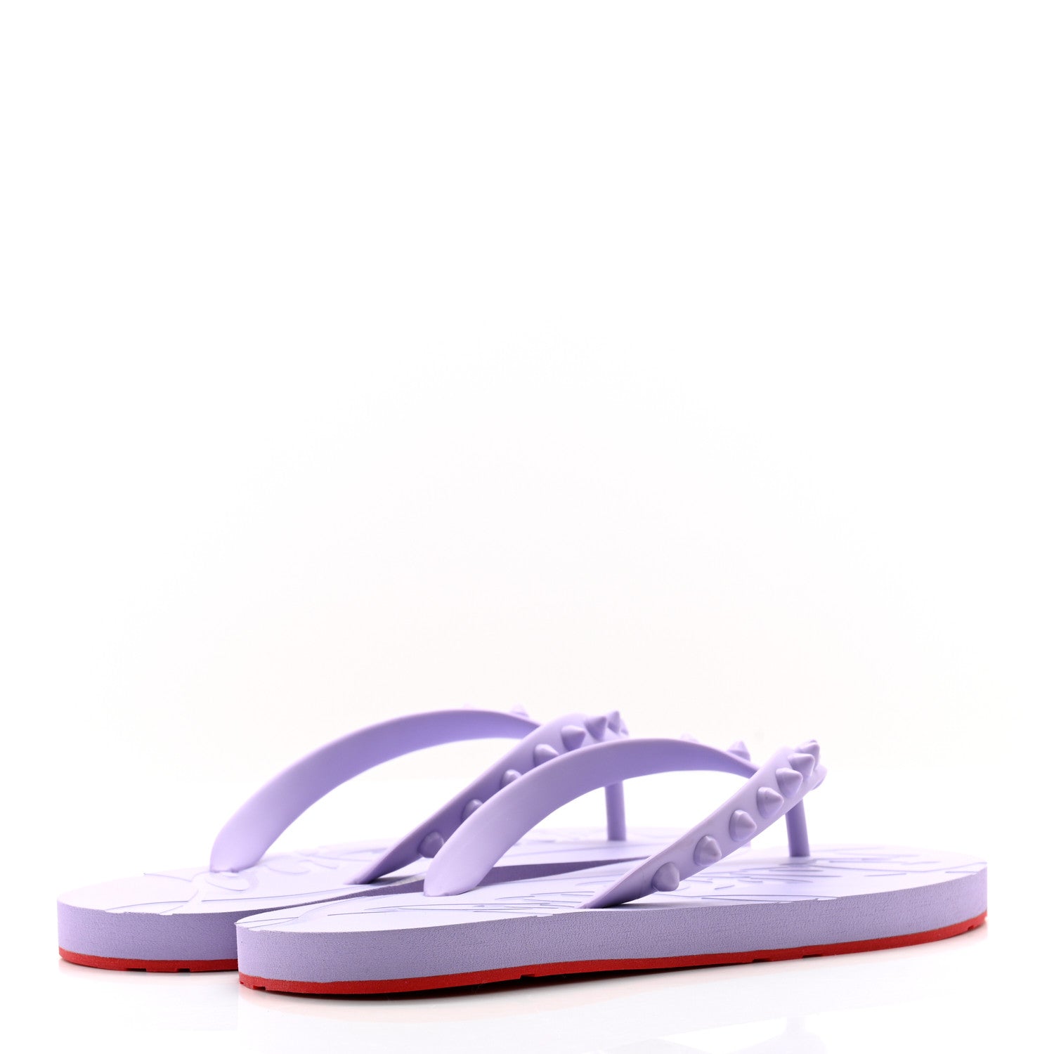 Christian Louboutin Rubber Spike Loubi Donna Flip Flop 36 Lilac Smoke 4 of 8