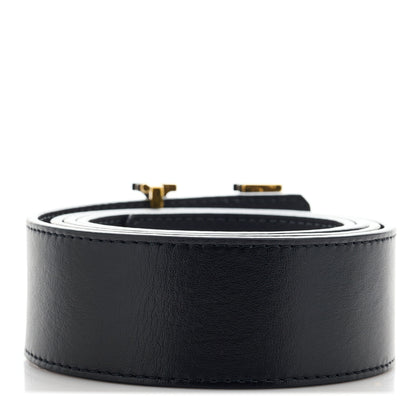 Louis Vuitton Calfskin 40mm LV Optic Reversible Belt 100 40 Black Anthracite Gray 2 of 5