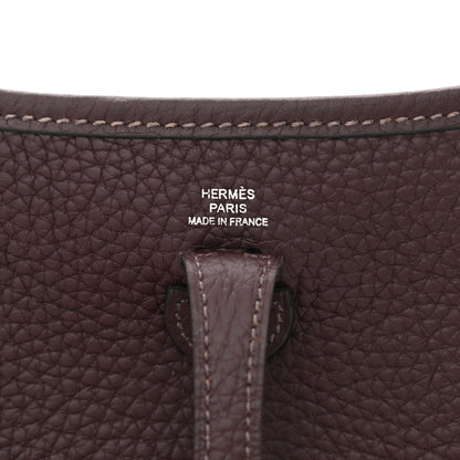 Hermes Taurillon Clemence Maxi Quadrille Evelyne TPM Rouge Sellier Bleu Bill Biscuit Rouge H 6 of 11