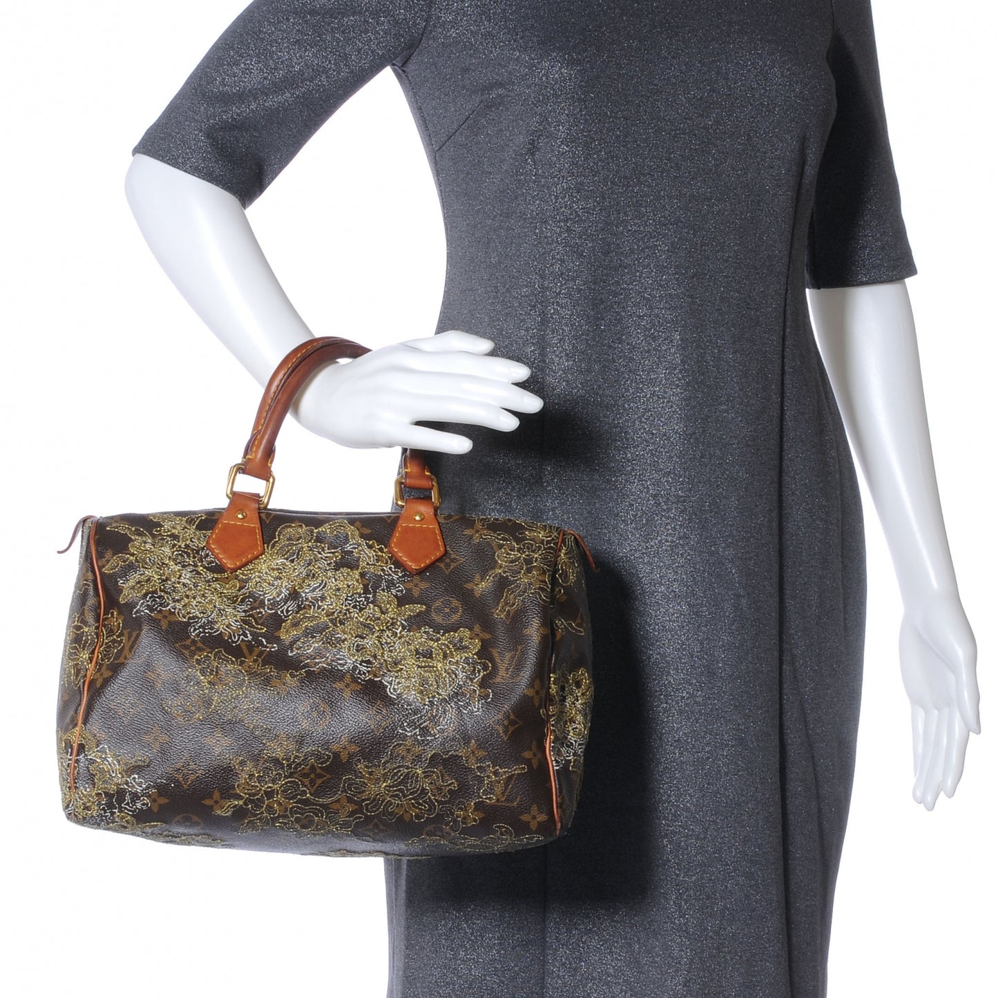 Monogram Dentelle Speedy 30 Gold