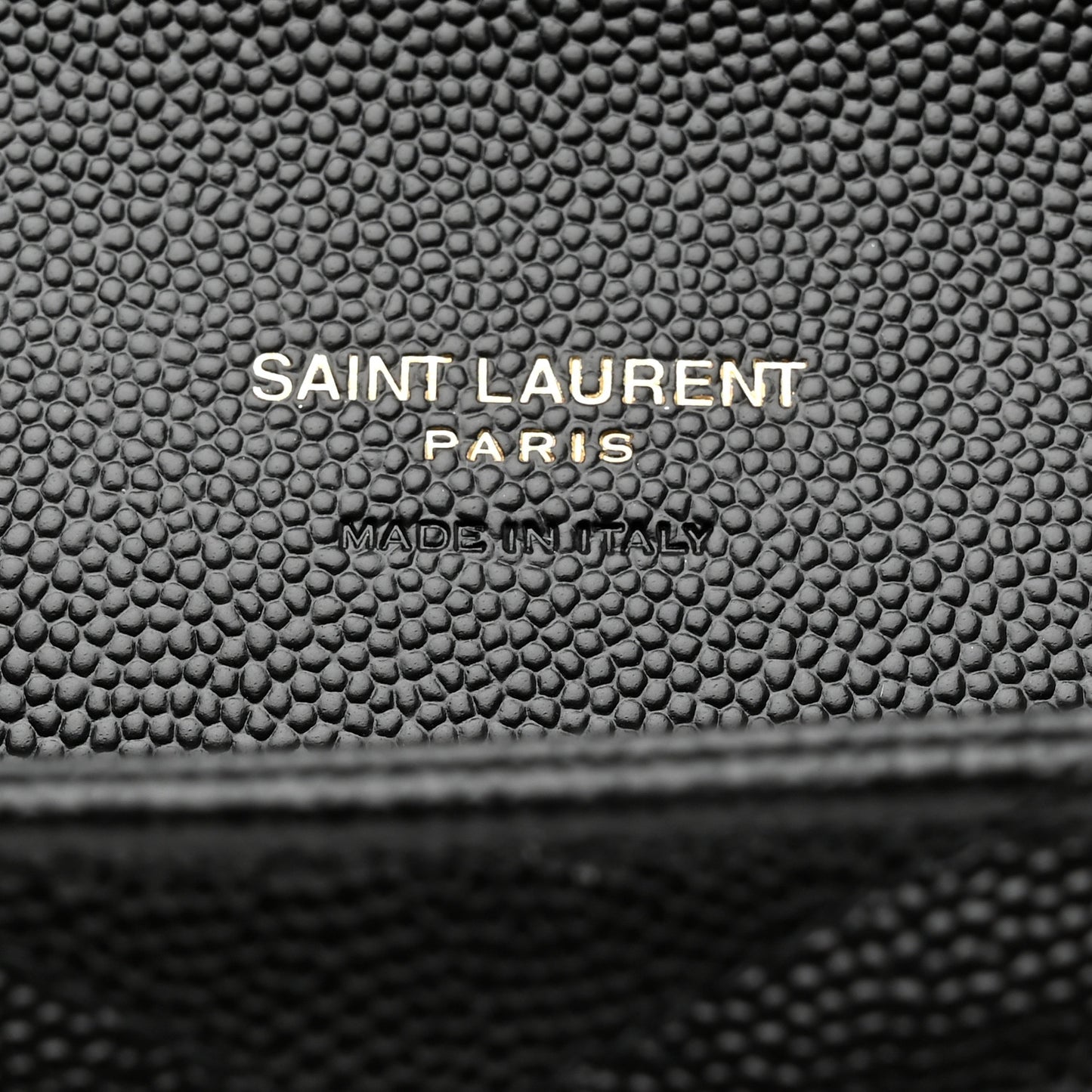 Grain De Poudre Matelasse Chevron Monogram Envelope Clutch Black