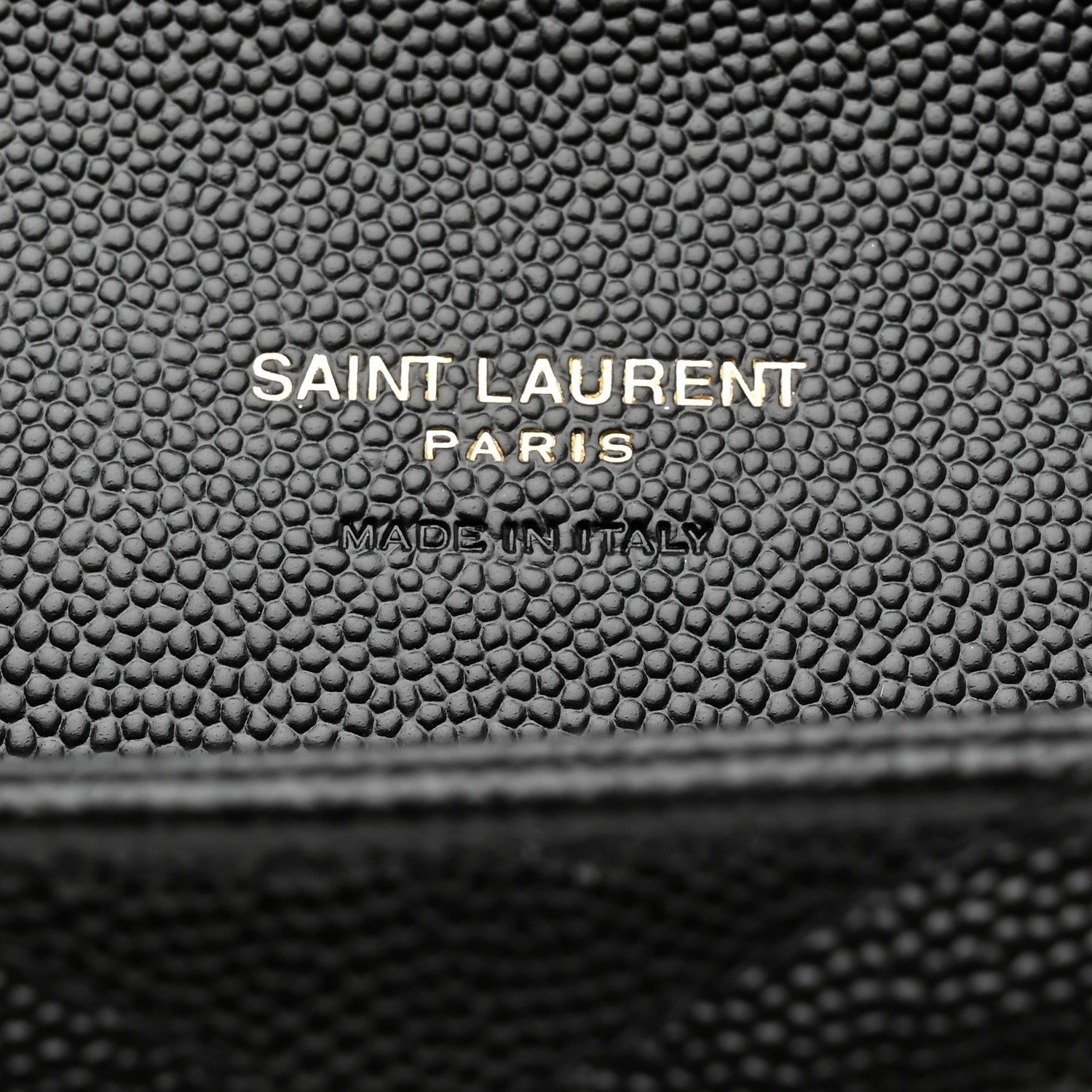 Saint Laurent Grain De Poudre Matelasse Chevron Monogram Envelope Clutch Black 6 of 8