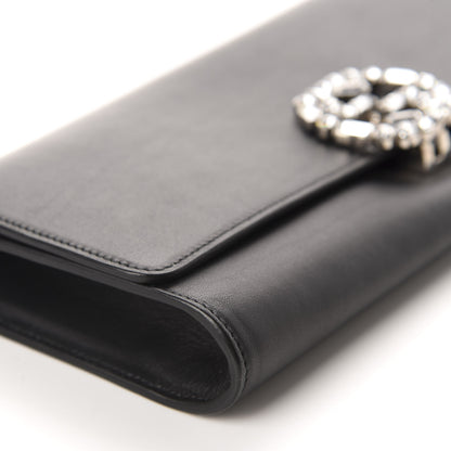 Gucci Calfskin Crystal GG Sparkling Clutch Black 6 of 10