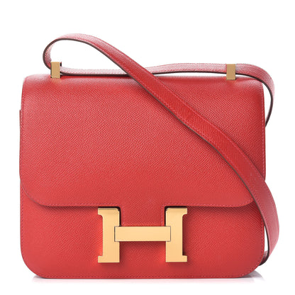 Hermes Epsom Constance 24 Rouge Casaque 1 of 24