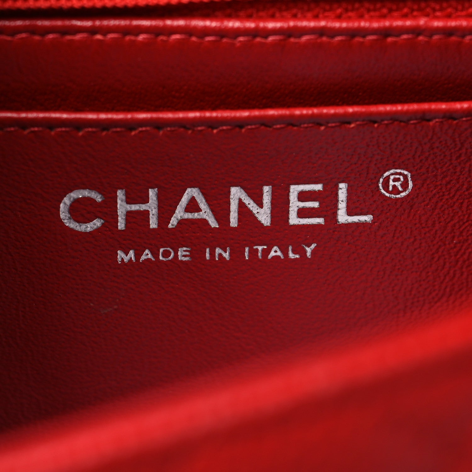 Chanel Caviar Quilted Mini Square Flap Red 6 of 11