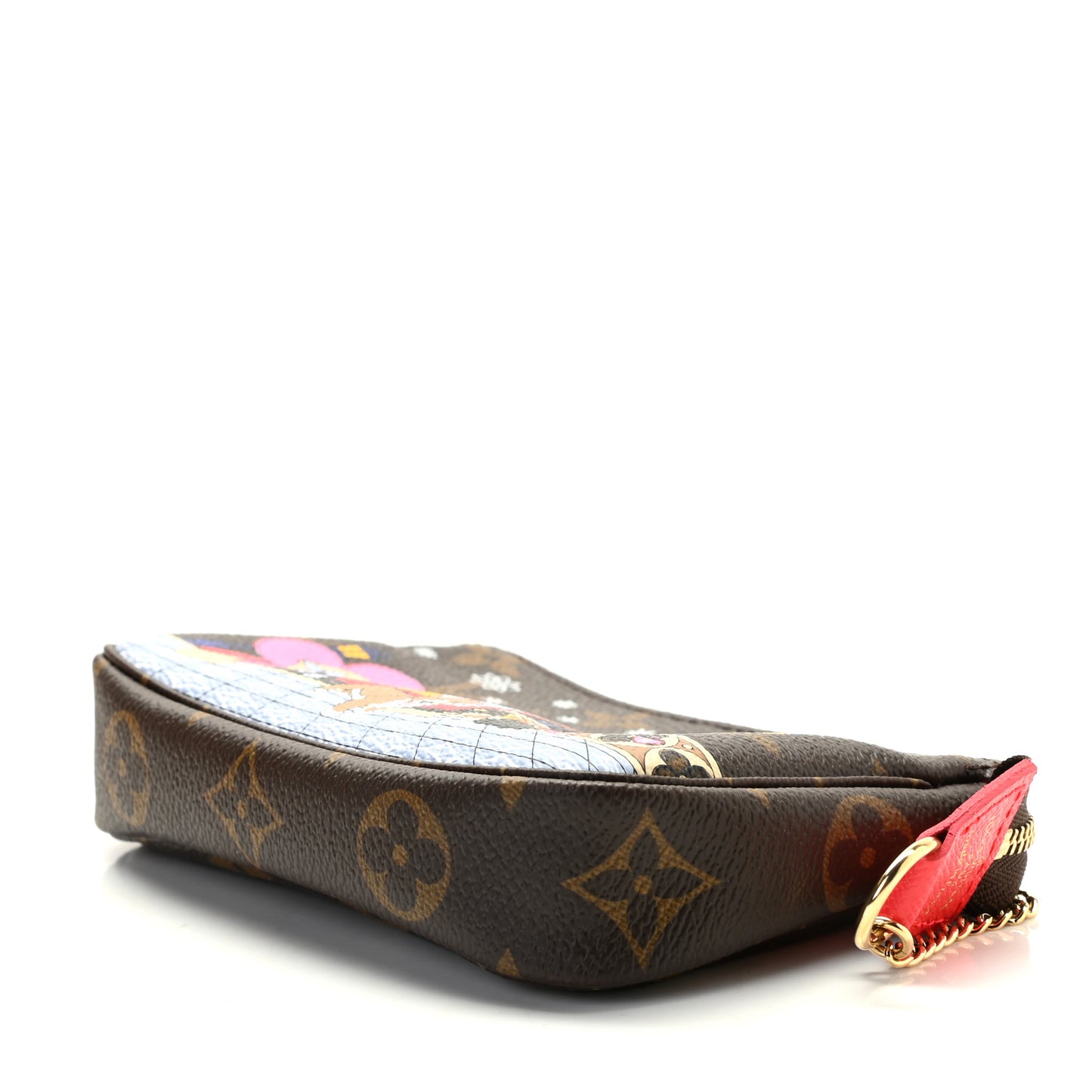 Monogram 2021 Christmas Animation London Mini Pochette Accessories Red