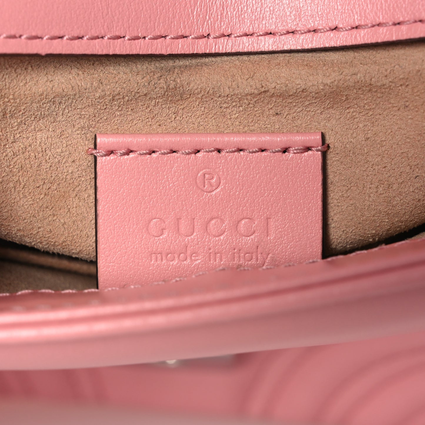 Calfskin Matelasse Mini GG Marmont Top Handle Shoulder Bag Wild Rose