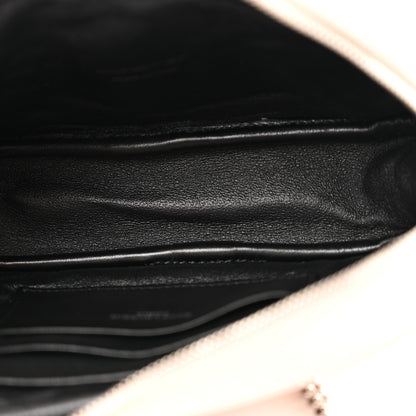 Saint Laurent Grain De Poudre Matelasse Monogram Mini Lou Camera Bag Marble Pink 5 of 11