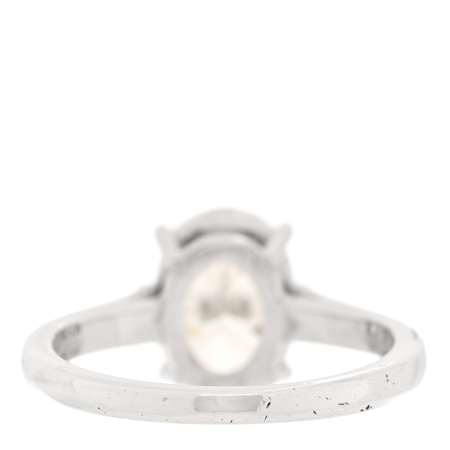 Platinum Diamond 2.26ct Oval Cut Solitaire Engagement Ring 51 5.75
