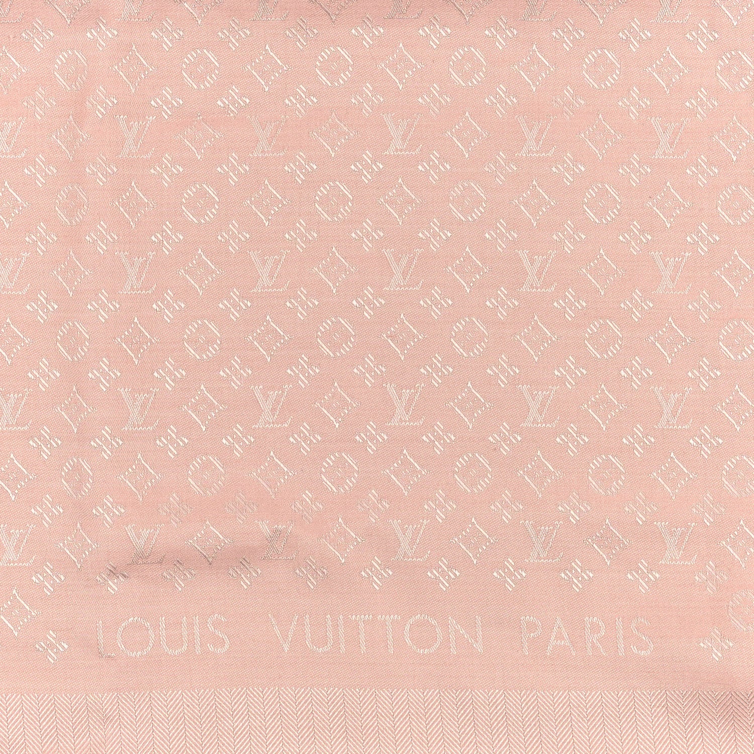Louis Vuitton Silk Monogram Evermore Shawl Rose Poudre 2 of 3