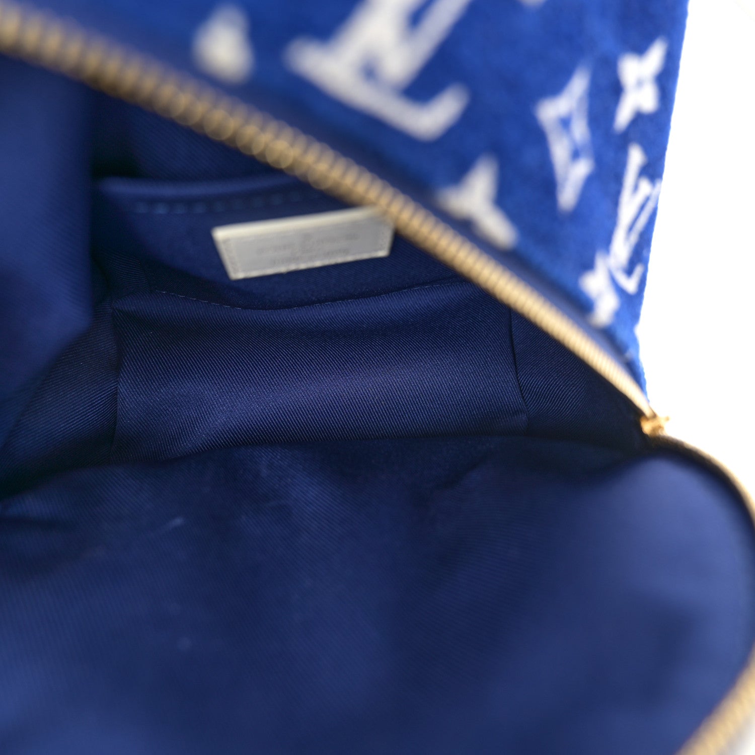 Louis Vuitton Jacquard Velvet Monogram Palm Springs Backpack Mini Blue 5 of 10