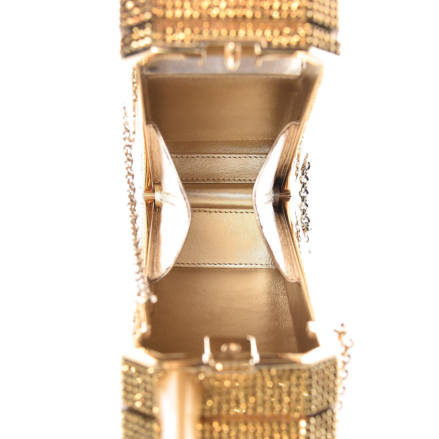 Judith Leiber Austrian Crystal Call Me Brick Phone Minaudiere Clutch Multicolor Gold 7 of 15