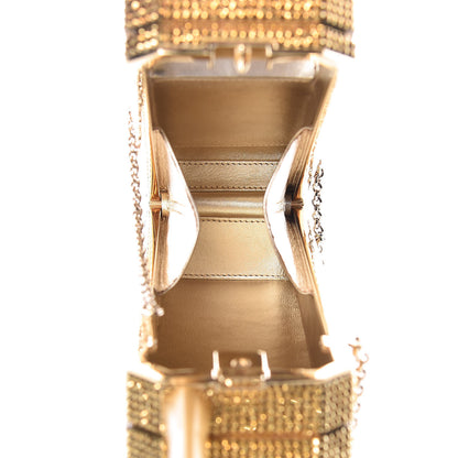 Judith Leiber Austrian Crystal Call Me Brick Phone Minaudiere Clutch Multicolor Gold 7 of 15