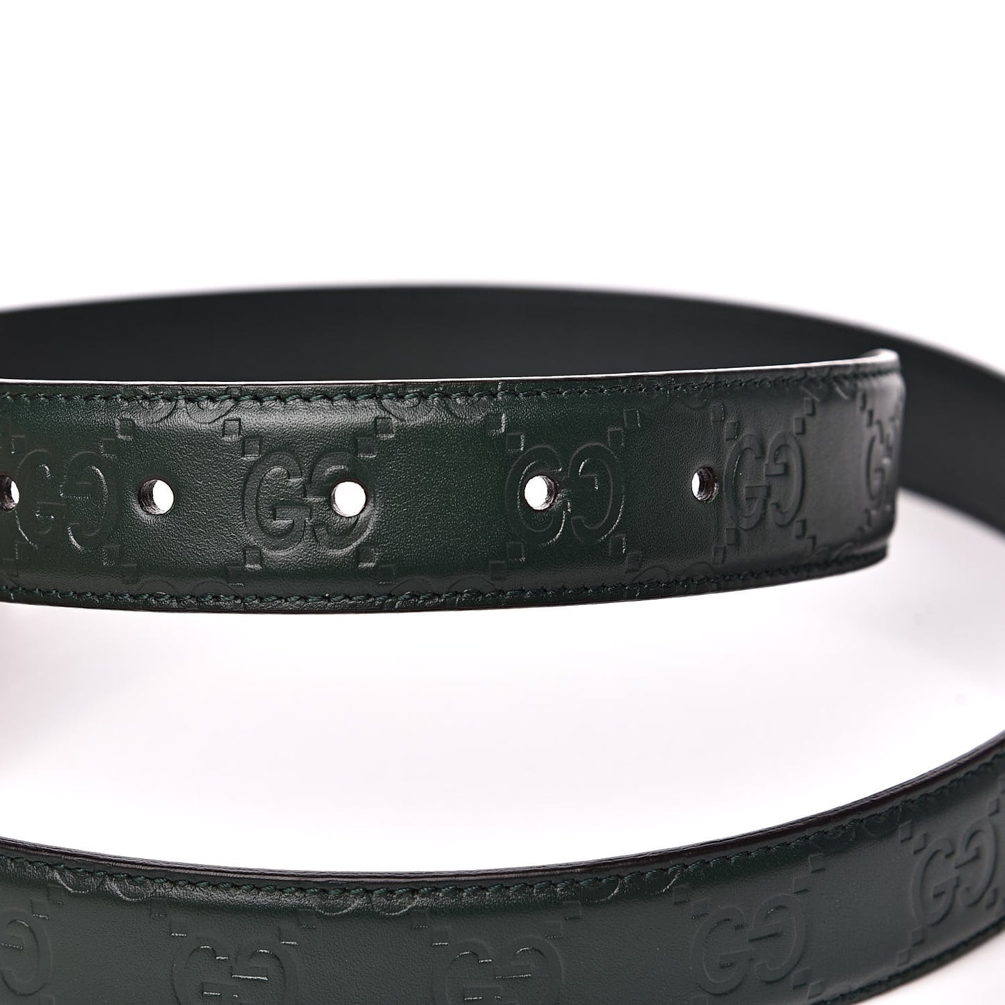 Guccissima Signature 30mm Belt 95 38 Verde