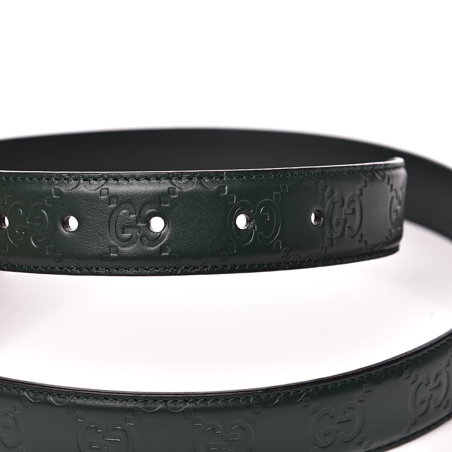 Gucci Guccissima Signature 30mm Belt 95 38 Verde 5 of 6
