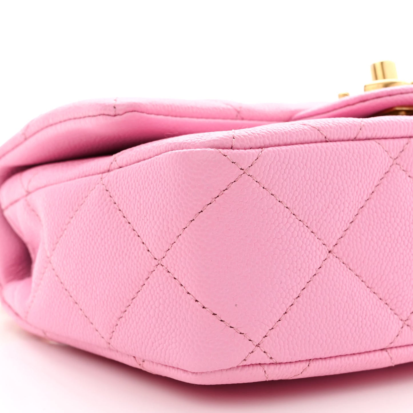 Caviar Quilted Mini Sweetheart Flap Lilac