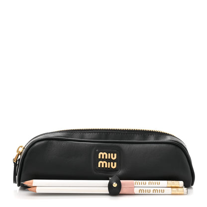 Miu Miu Nappa Diary Pencil Case Set Black 4 of 13