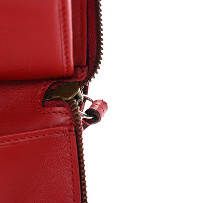 Gucci Calfskin Matelasse GG Marmont Zip Around Wallet Hibiscus Red 8 of 13