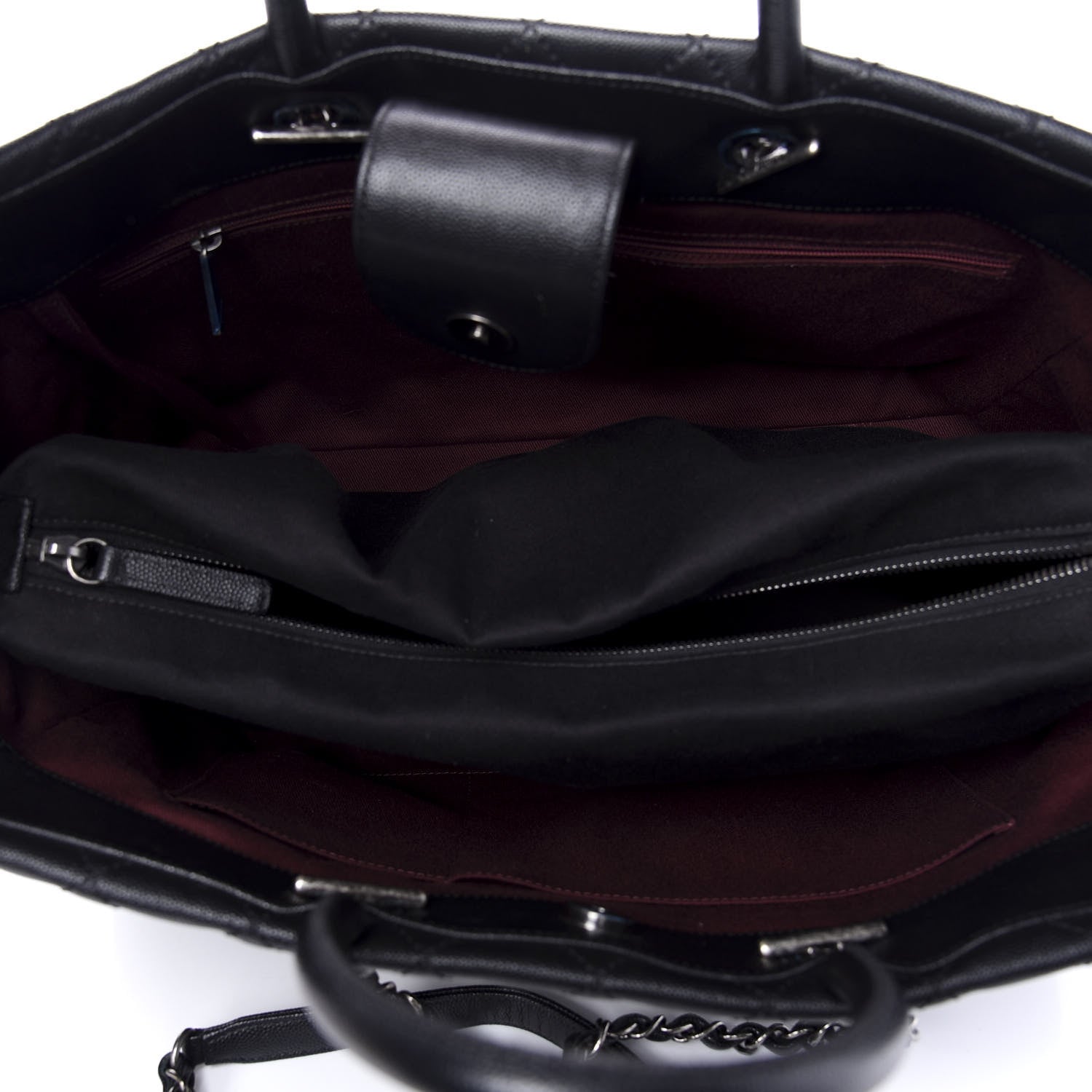 Chanel Caviar Quilted Large Coco Handle Shopping Tote Black 6 of 10