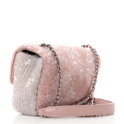 Chanel Sequin Mini Waterfall Flap Pink Blue Yellow 3 of 12