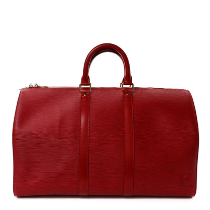 Louis Vuitton Epi Keepall 45 Castillan Red 1 of 10