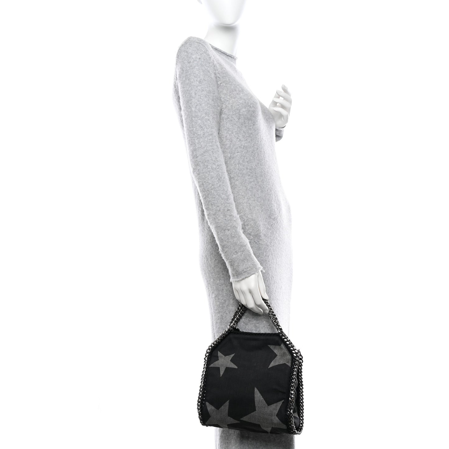 Denim Star Mini Falabella Tote Black