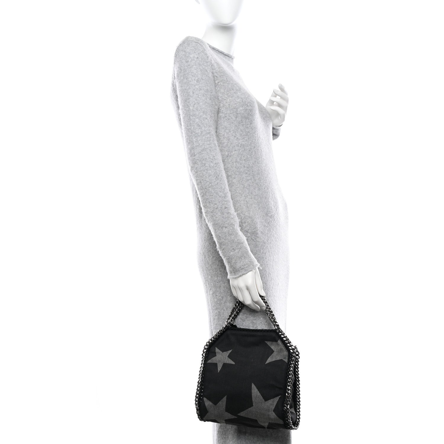 Stella McCartney Denim Star Mini Falabella Tote Black 2 of 9