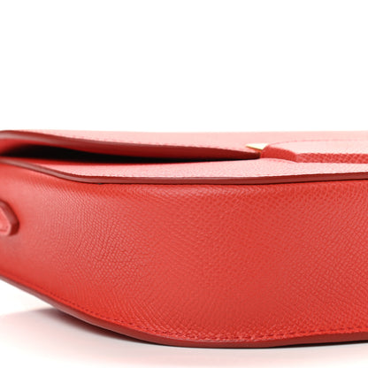 Celine Grained Calfskin Small Trotteur Coquelicot 5 of 10