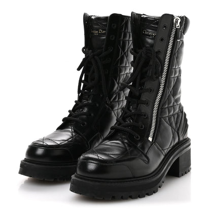 Christian Dior Calfskin Cannage D-Leader Ankle Boots 39.5 Black 4 of 11