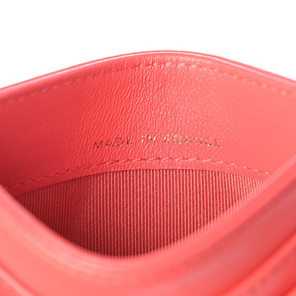 Chanel Lambskin Quilted Card Holder Red 7 of 9