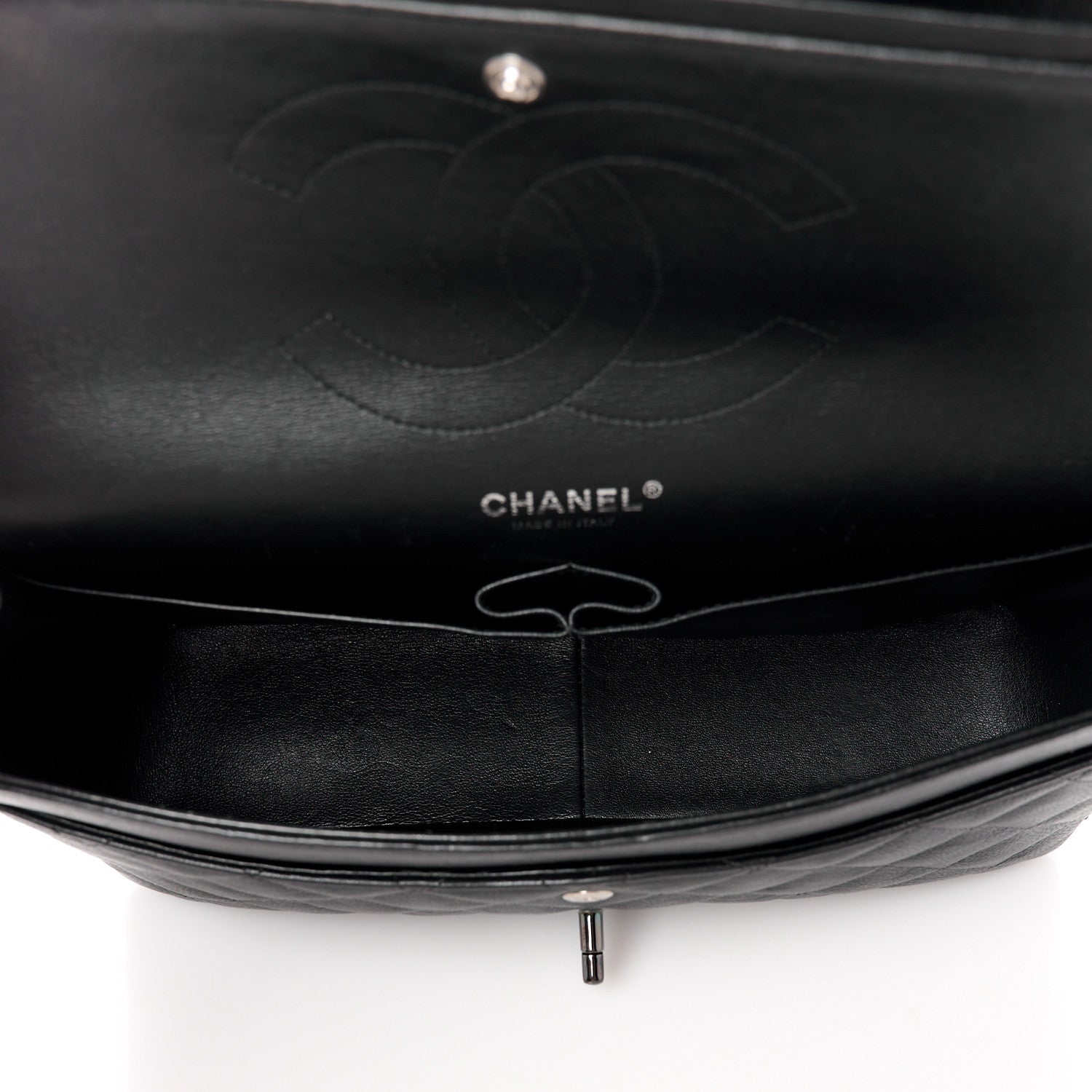 Chanel Crumpled Calfskin Quilted Jumbo Double Flap So Black 5 of 11