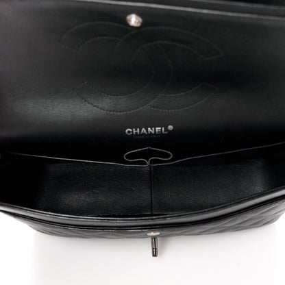 Chanel Crumpled Calfskin Quilted Jumbo Double Flap So Black 5 of 11