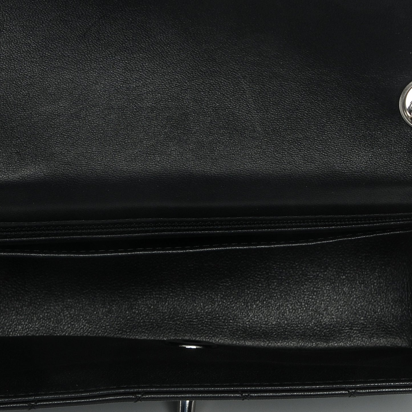 Lambskin Quilted Mini Rectangular Flap Black